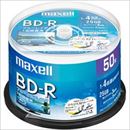 (まとめ)マクセル 録画用BD-R 130分1-4倍速 ホワイトワイドプリンタブル スピンドルケース BRV25WPE.50SP 1パック(50枚)【×3セット】