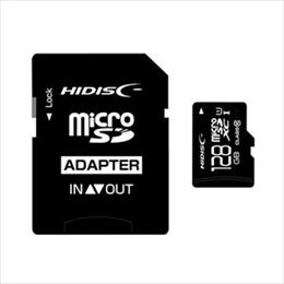 HIDISC microSDHCカード 128GB CLASS10 UHS-1対応 SD変換アダプタ付き HDMCSDX128GCL10UIJP3