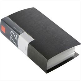 (まとめ)バッファローCD&DVDファイルケース ブックタイプ 72枚収納 ブラック BSCD01F72BK 1個【×5セット】