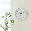 静音式掛時計シンプル 約25cm WH ホワイト【代引不可】