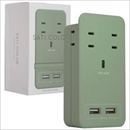 ファーゴ SATI COLOR電源タップ AC4個口+USB2ポート ライトグリーン CT221LG 1個