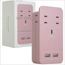 ファーゴ SATI COLOR電源タップ AC4個口+USB2ポート ピンク CT221PK 1個