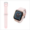 エレコム Apple Watch(アップルウォッチ)用 シリコンバンド 41mm 40mm 38mm 軽量 スポーツ 通気穴付 ピンク×ホワイト AW-40BDSCNPN 【Apple Watch別売】